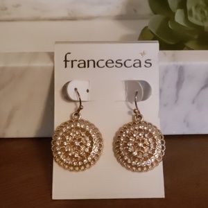 Gold Filigree Drop Earrings (Francescas)
